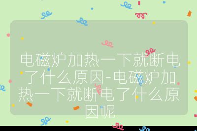 电磁炉加热一下就断电了什么原因-电磁炉加热一下就断电了什么原因呢