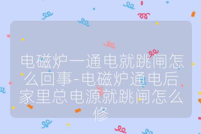 电磁炉一通电就跳闸怎么回事-电磁炉通电后家里总电源就跳闸怎么修