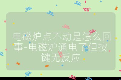 电磁炉点不动是怎么回事-电磁炉通电了但按键无反应