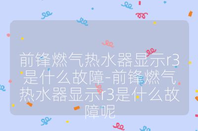 前锋燃气热水器显示r3是什么故障-前锋燃气热水器显示r3是什么故障呢