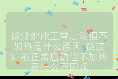 微波炉能正常启动但不加热是什么原因-微波炉能正常启动但不加热是什么原因呢