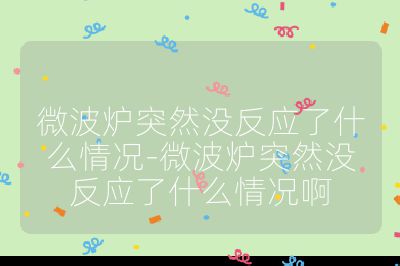 微波炉突然没反应了什么情况-微波炉突然没反应了什么情况啊