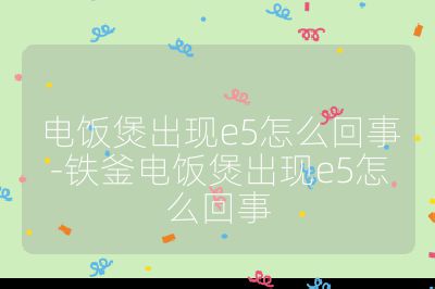 电饭煲出现e5怎么回事-铁釜电饭煲出现e5怎么回事