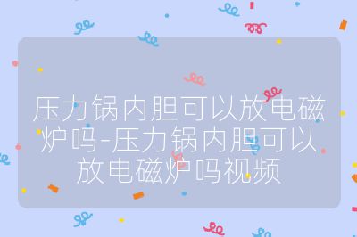 压力锅内胆可以放电磁炉吗-压力锅内胆可以放电磁炉吗视频