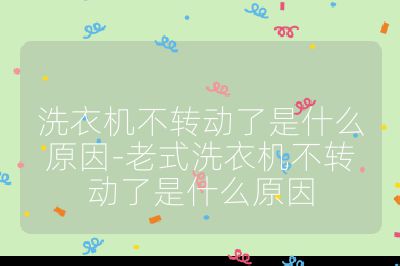 洗衣机不转动了是什么原因-老式洗衣机不转动了是什么原因