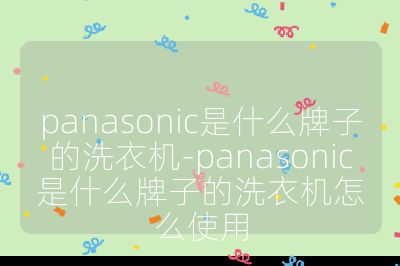 panasonic是什么牌子的洗衣机-panasonic是什么牌子的洗衣机怎么使用