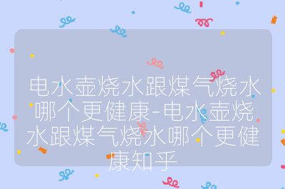 电水壶烧水跟煤气烧水哪个更健康-电水壶烧水跟煤气烧水哪个更健康知乎