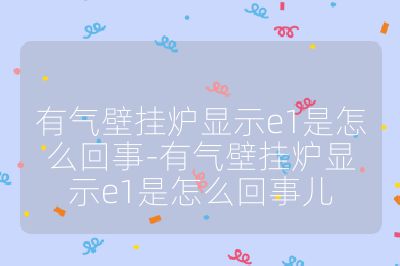 有气壁挂炉显示e1是怎么回事-有气壁挂炉显示e1是怎么回事儿