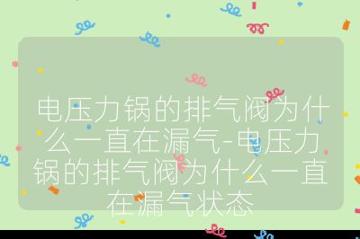 电压力锅的排气阀为什么一直在漏气-电压力锅的排气阀为什么一直在漏气状态