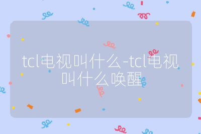 tcl电视叫什么-tcl电视叫什么唤醒