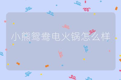 小熊鸳鸯电火锅怎么样