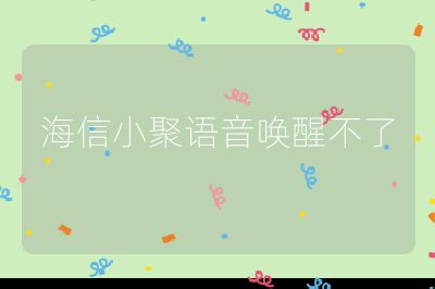 海信小聚语音唤醒不了