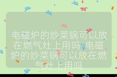 电磁炉的炒菜锅可以放在燃气灶上用吗-电磁炉的炒菜锅可以放在燃气灶上用吗