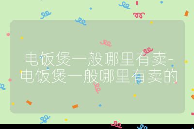 电饭煲一般哪里有卖-电饭煲一般哪里有卖的