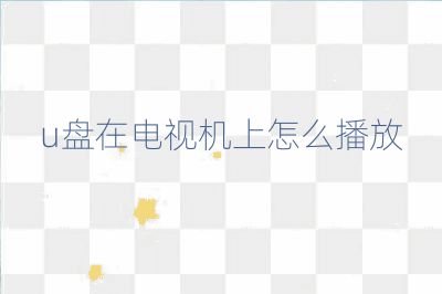 u盘在电视机上怎么播放