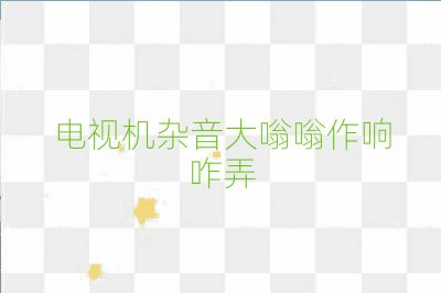 电视机杂音大嗡嗡作响咋弄