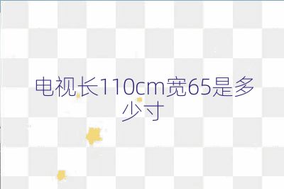 电视长110cm宽65是多少寸