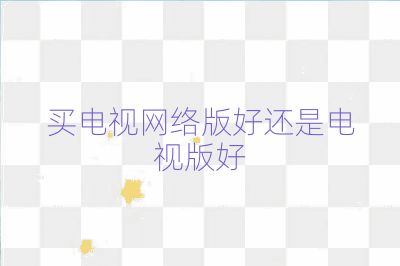 买电视网络版好还是电视版好