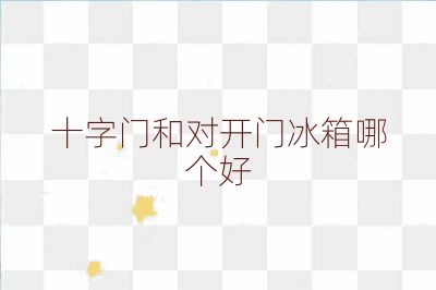 十字门和对开门冰箱哪个好