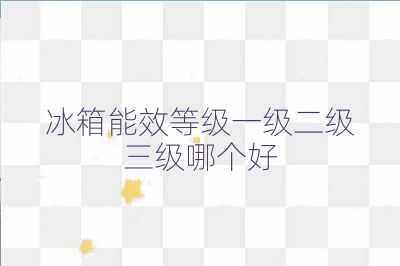 冰箱能效等级一级二级三级哪个好