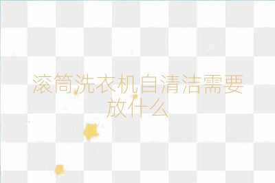 滚筒洗衣机自清洁需要放什么