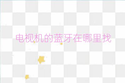 电视机的蓝牙在哪里找