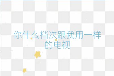 你什么档次跟我用一样的电视