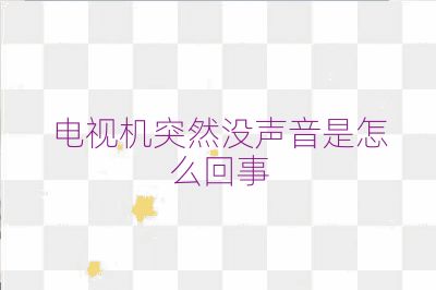 电视机突然没声音是怎么回事