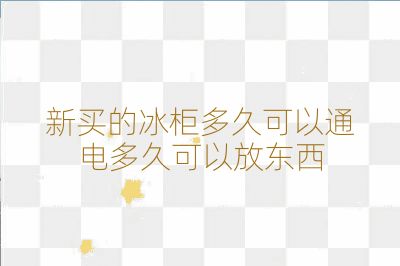 新买的冰柜多久可以通电多久可以放东西