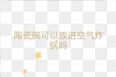 陶瓷碗可以放进空气炸锅吗