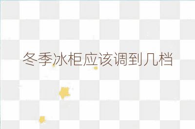 冬季冰柜应该调到几档