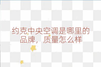 约克中央空调是哪里的品牌，质量怎么样