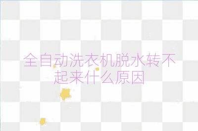 全自动洗衣机脱水转不起来什么原因