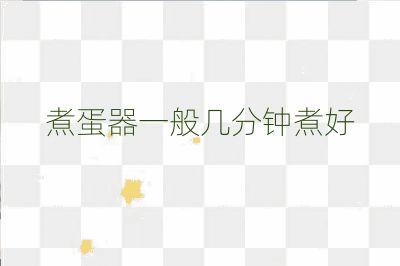 煮蛋器一般几分钟煮好