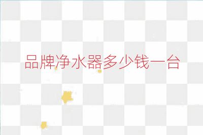 品牌净水器多少钱一台