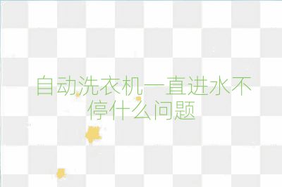 自动洗衣机一直进水不停什么问题