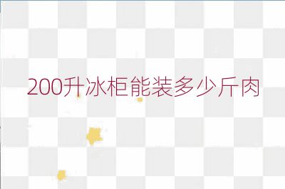 200升冰柜能装多少斤肉