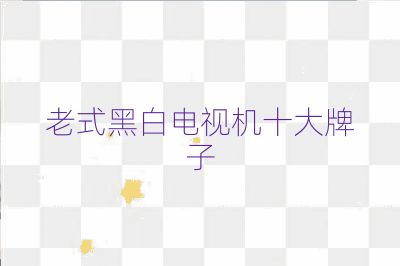老式黑白电视机十大牌子