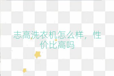 志高洗衣机怎么样,性价比高吗