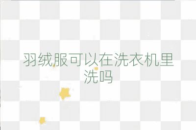 羽绒服可以在洗衣机里洗吗