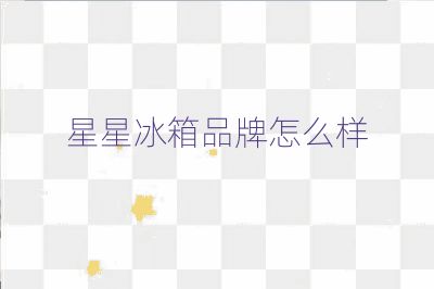 星星冰箱品牌怎么样
