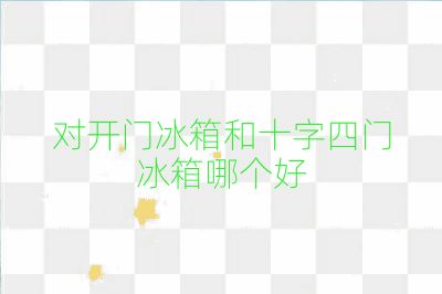 对开门冰箱和十字四门冰箱哪个好