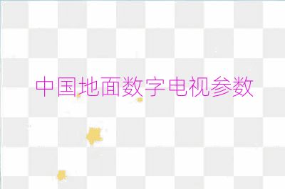 中国地面数字电视参数