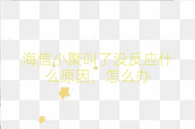 海信小聚叫了没反应什么原因,怎么办