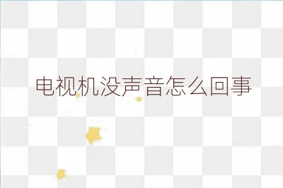 电视机没声音怎么回事