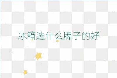 冰箱选什么牌子的好