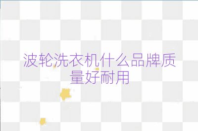 波轮洗衣机什么品牌质量好耐用