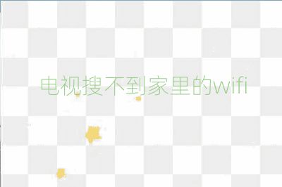 电视搜不到家里的wifi
