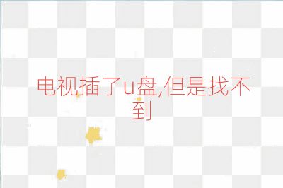 电视插了u盘,但是找不到