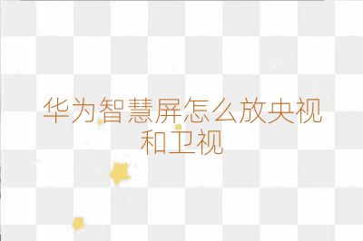 华为智慧屏怎么放央视和卫视